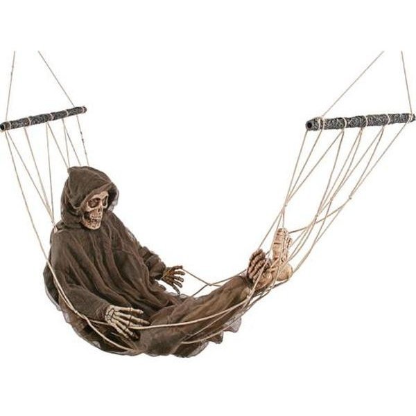 Larry Lazy Bones Life Size Reaper In Hammock Prop 2.4m - Jokers Costume Mega Store