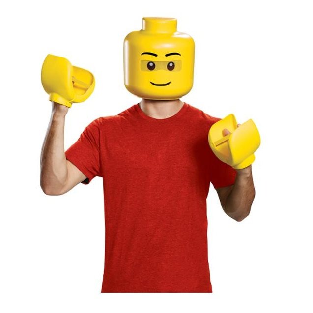 Lego Iconic Mask & Hands For Adults - Jokers Costume Mega Store