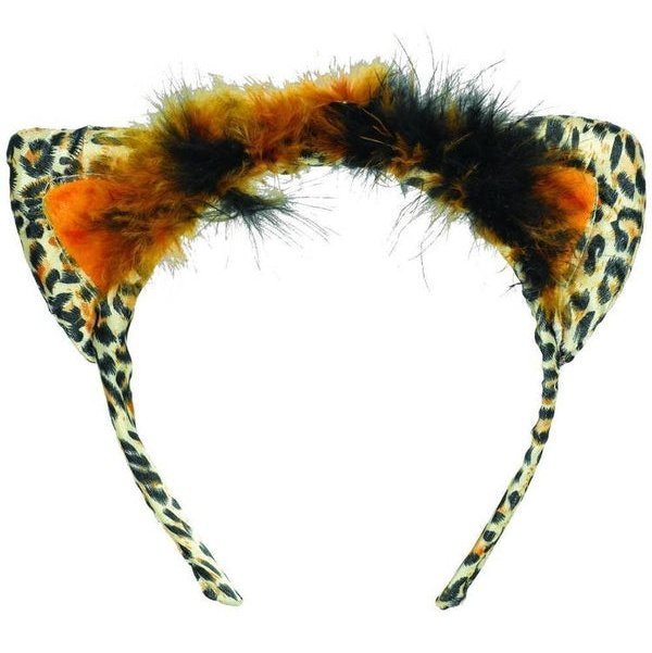 Leopard Cat Ears Headband Multicoloured - Jokers Costume Mega Store