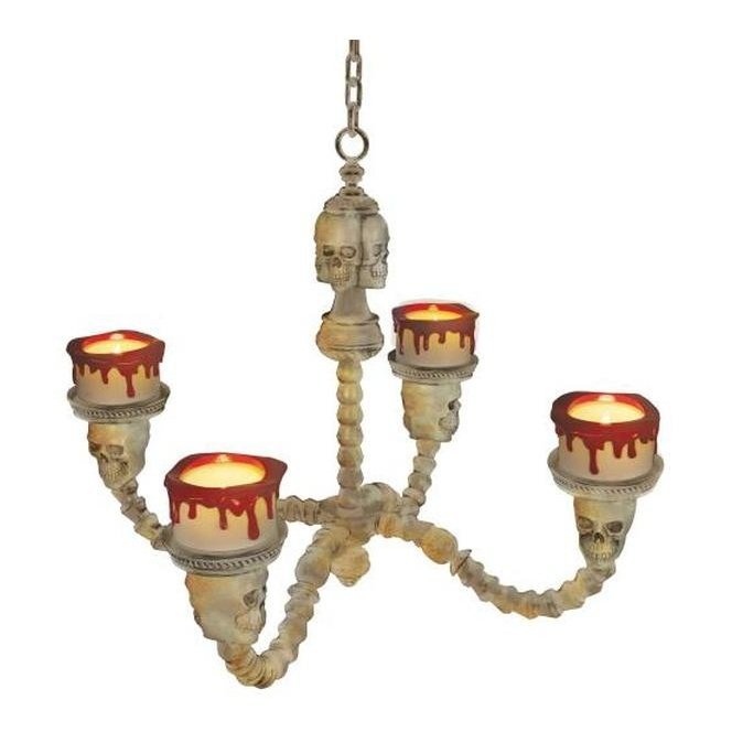 Lighted Skull Chandelier - Jokers Costume Mega Store