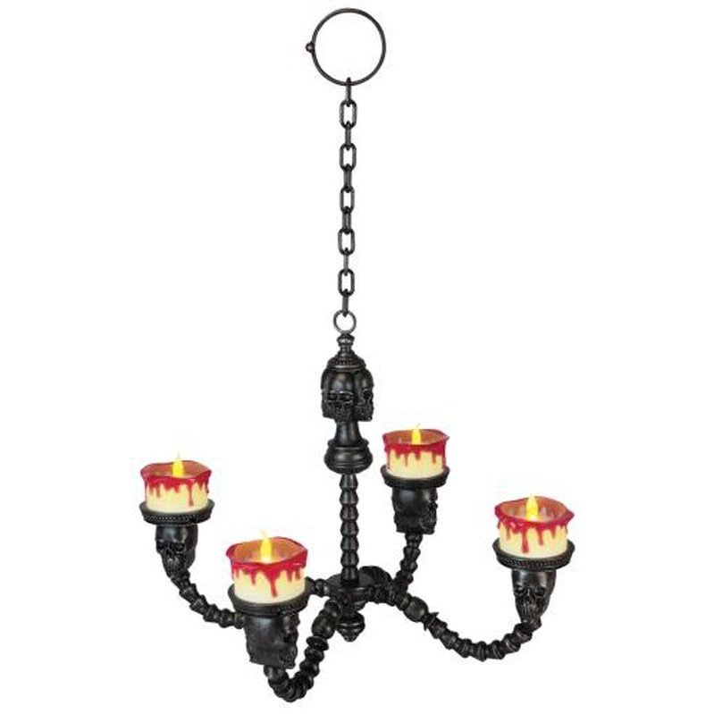 Lighted Skull Chandelier Black - Jokers Costume Mega Store