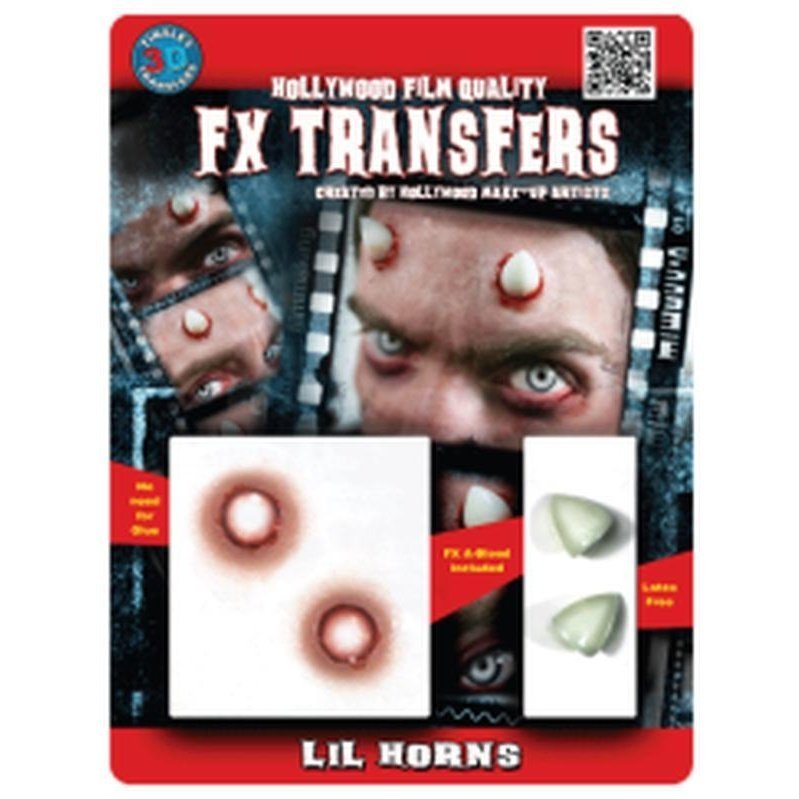 Lil' Horns 3D FX Transfer - Medium - Jokers Costume Mega Store