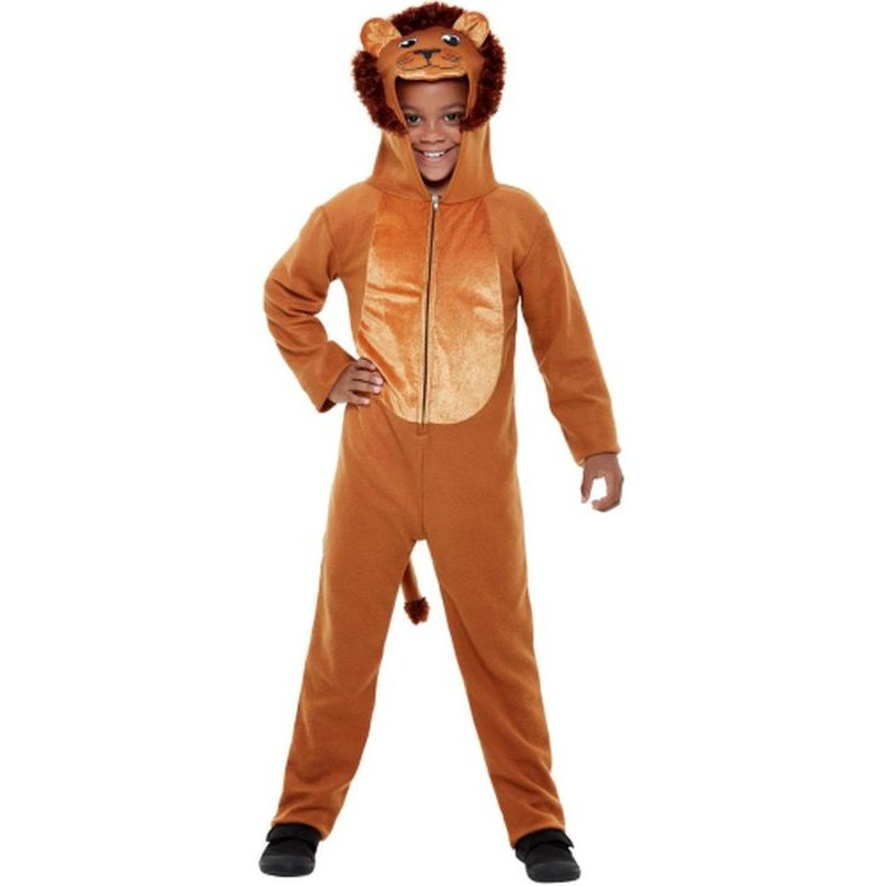 Lion Costume, Hooded Jumpsuit - Jokers Costume Mega Store