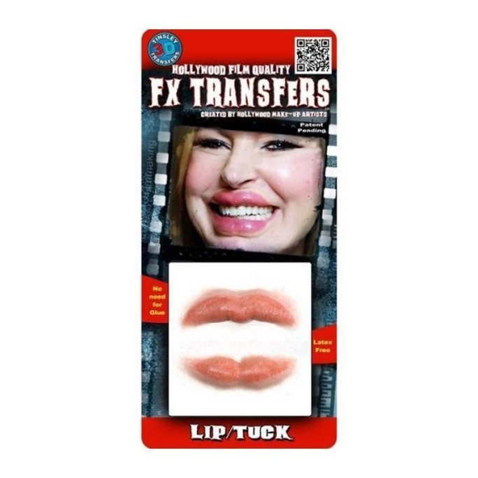 Lip/Tuck 3D FX Transfer - Small - Jokers Costume Mega Store