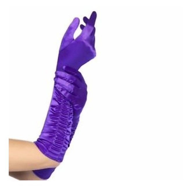 Long Purple Temptress Gloves - Jokers Costume Mega Store