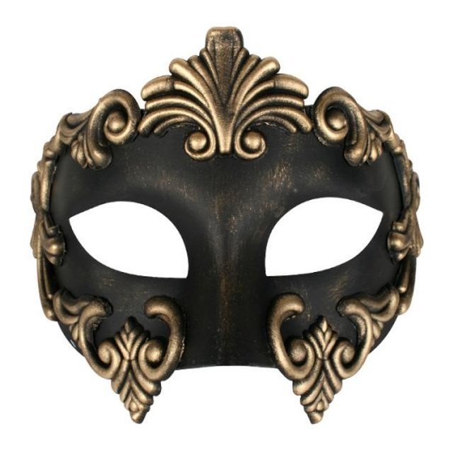 Lorenzo Eye Mask - Black/Gold - Jokers Costume Mega Store