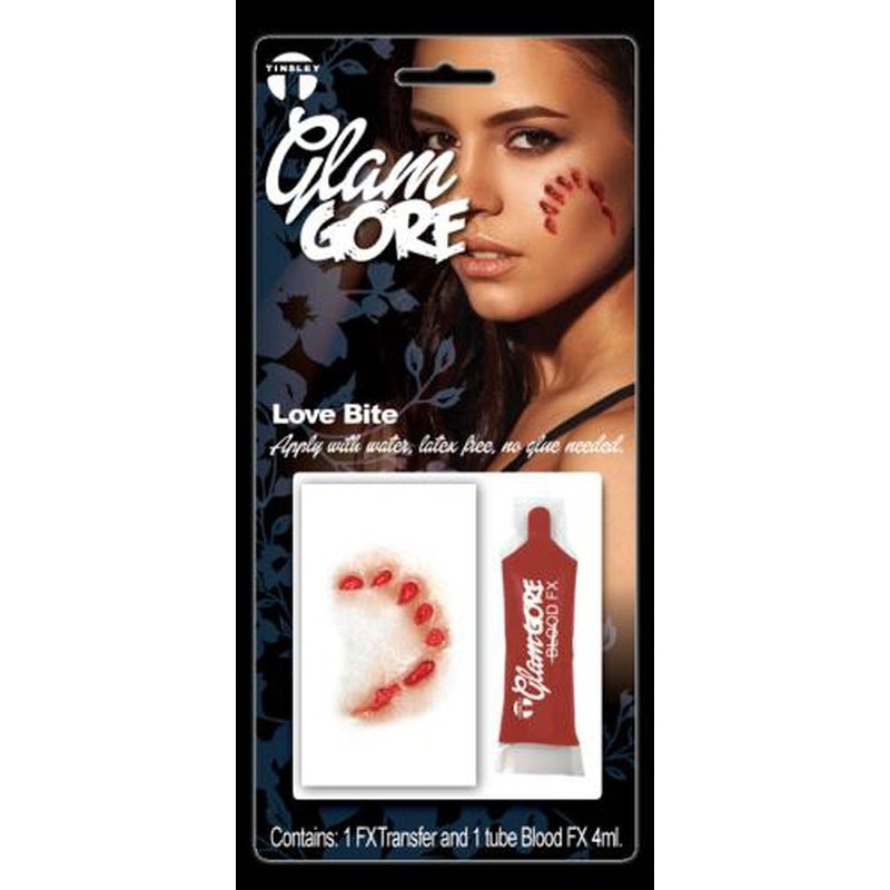 Love Bite – Glam Gore 3 D Transfer Kit - Jokers Costume Mega Store