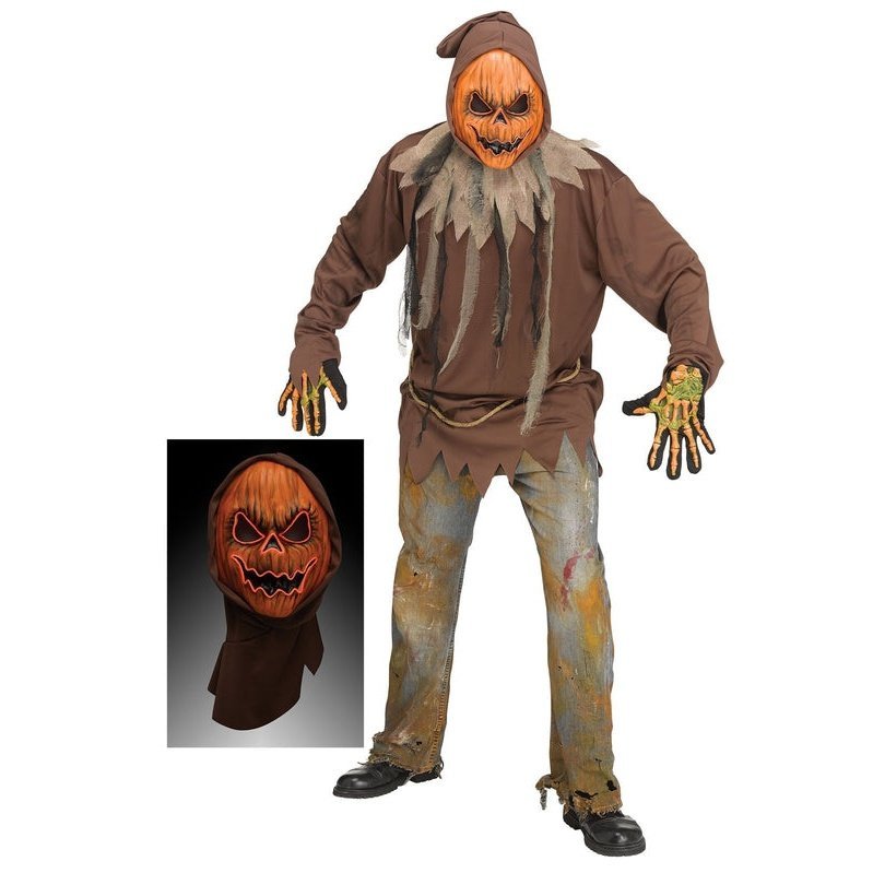 Lu Evil Pumpkin Adult Costume - Jokers Costume Mega Store