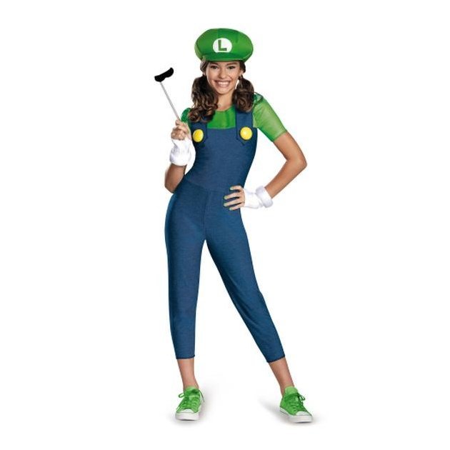 Luigi Tween Girl Costume - Jokers Costume Mega Store