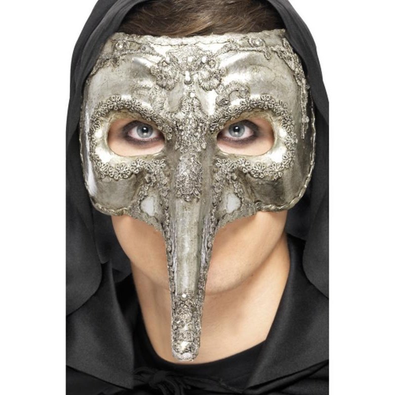 Luxury Venetian Capitano Mask - Jokers Costume Mega Store