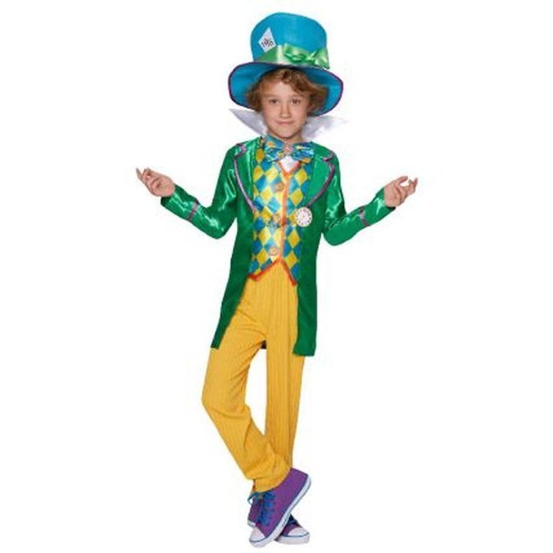 Mad Hatter Boys Deluxe Costume Size 9 10 - Jokers Costume Mega Store