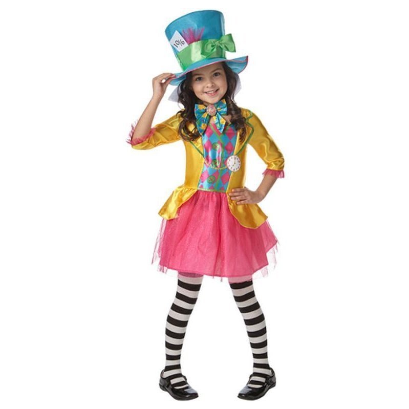 Mad Hatter Girls Deluxe Costume Size 13 14 - Jokers Costume Mega Store