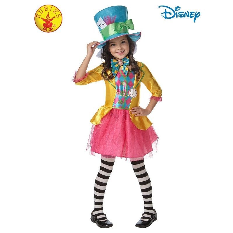 Mad Hatter Girls Deluxe Costume Size 3 5 - Jokers Costume Mega Store