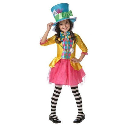 Mad Hatter Girls Deluxe Costume Size 6 8 - Jokers Costume Mega Store