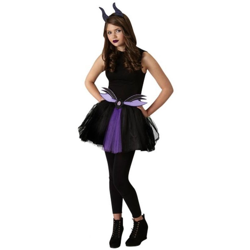 Maleficent Tween Tutu Set Size S - Jokers Costume Mega Store