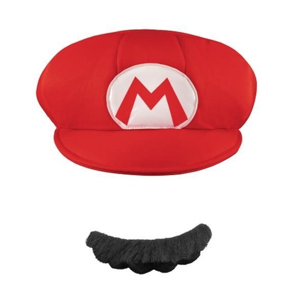 Mario Adult Hat And Moustache - Jokers Costume Mega Store