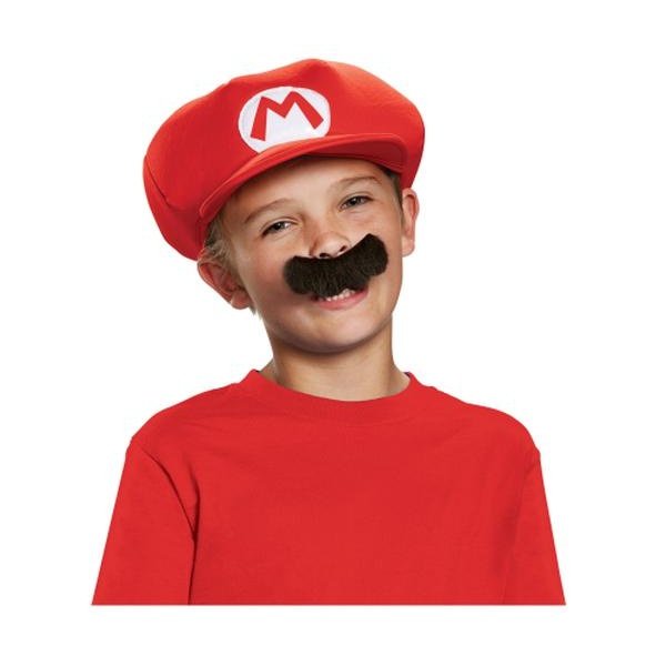 Mario Child Hat And Moustache - Jokers Costume Mega Store
