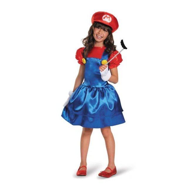 Mario Skirt Version Child Costume - Jokers Costume Mega Store
