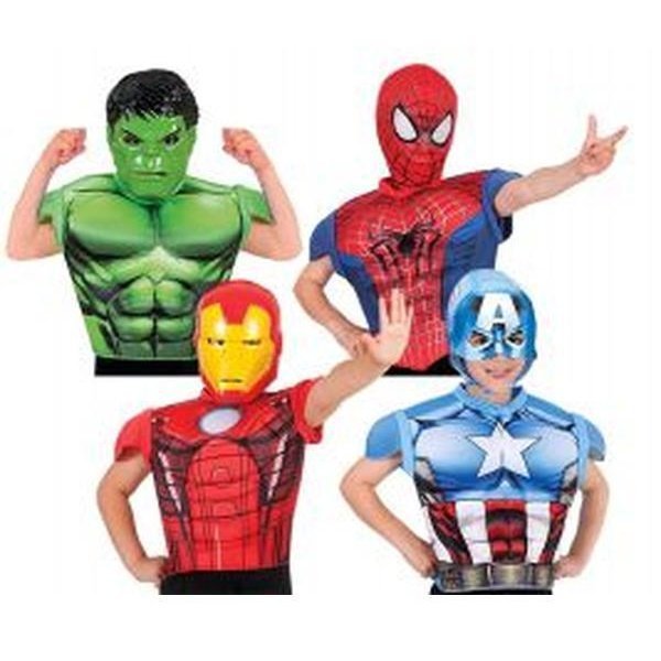 Marvel Torso & Mask Assortment Size 4 6 - Jokers Costume Mega Store