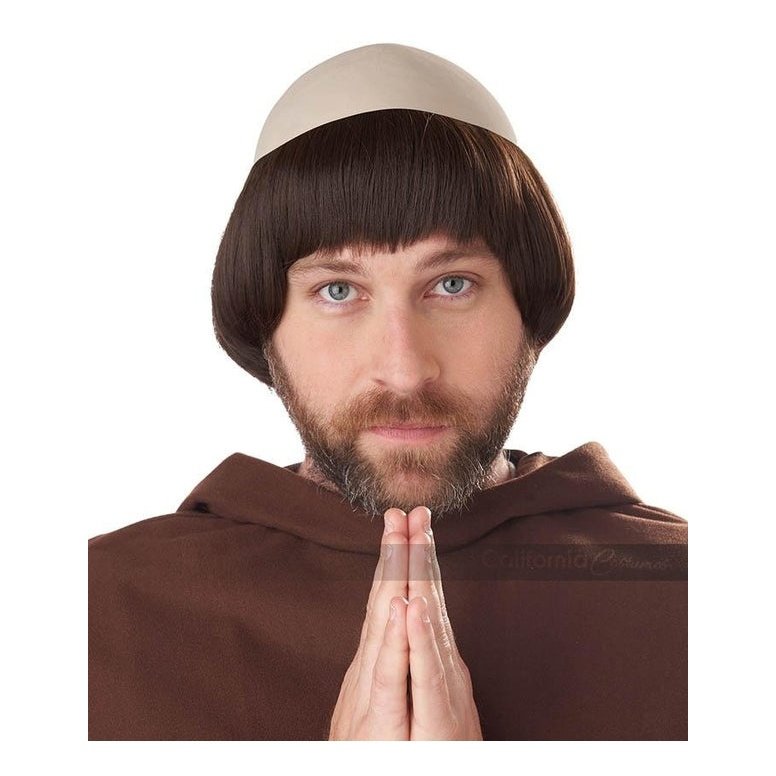 Medieval Friar Wig W/Bald Cap - Jokers Costume Mega Store