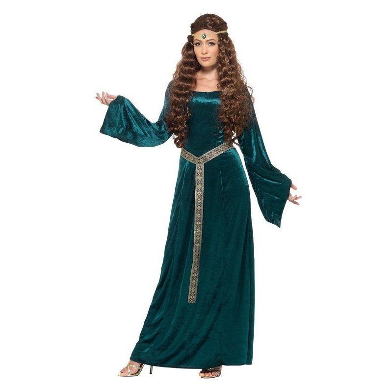 Medieval Maid Costume - Green - Jokers Costume Mega Store