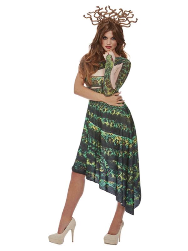 Medusa Costume, Green - Jokers Costume Mega Store
