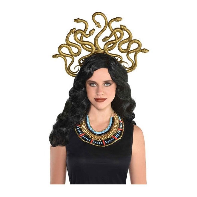 Medusa Gold Snakes Headband - Jokers Costume Mega Store