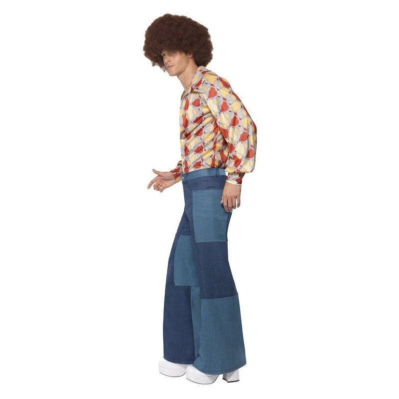Men's Patchwork Flares, Denim Look - Jokers Costume Mega Store