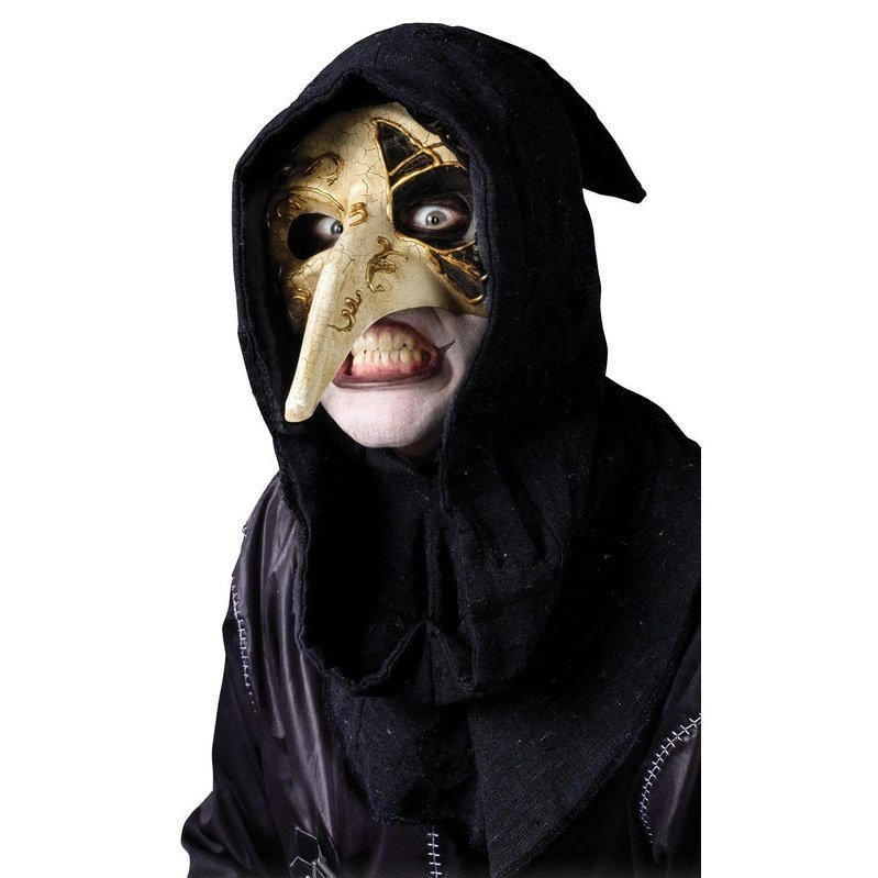 Men's Raven Venetian Mask Bone - Jokers Costume Mega Store