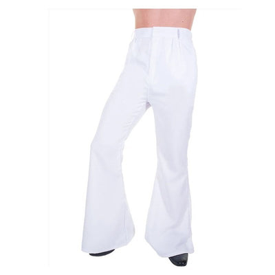 Mens White Flares - Jokers Costume Mega Store
