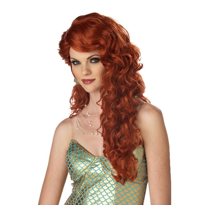 Mermaid Wig Auburn - Jokers Costume Mega Store