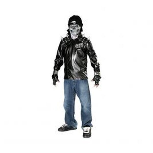 Metal Skull Biker Costume Size Teen - Jokers Costume Mega Store