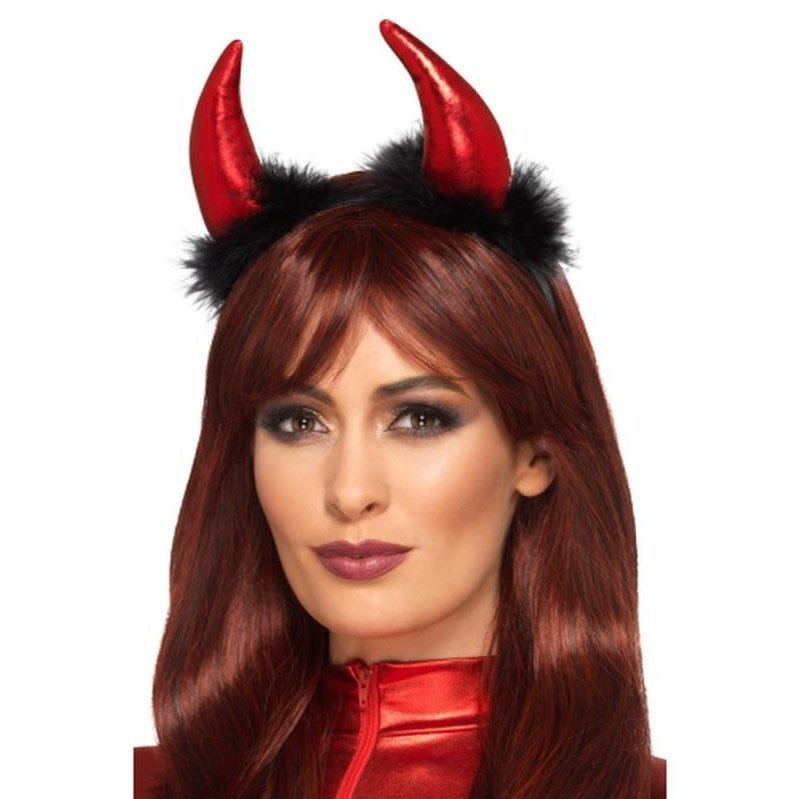 Metallic Devil Horn Headband - Jokers Costume Mega Store