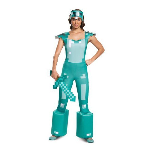 Minecraft Robe Adult Minecraft Female Adult Costume - Creeper Classic, Sizes S-L – Jokers ...
