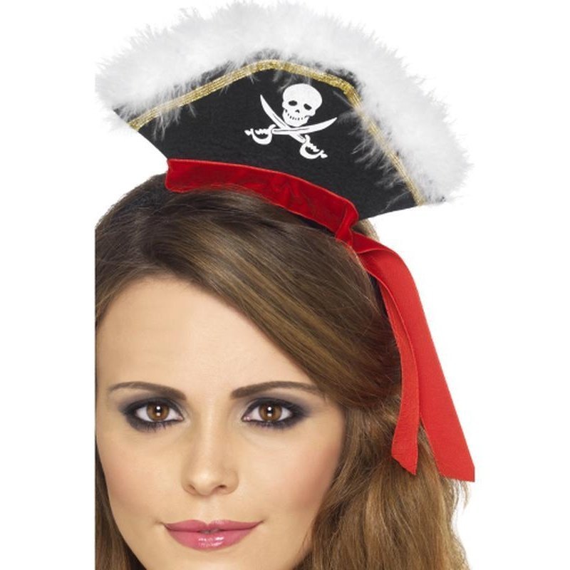 Mock Pirate Hat on Headband - Jokers Costume Mega Store