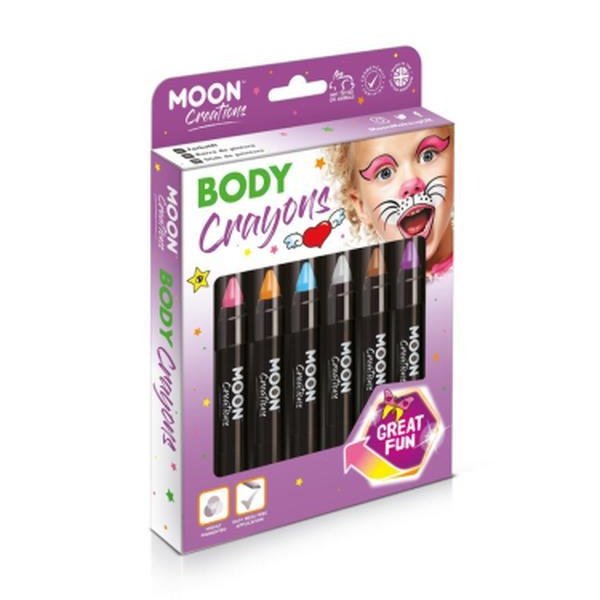 Moon Creations Body Crayons, Assorted Adventure-Make up and Special FX-Jokers Costume Mega Store
