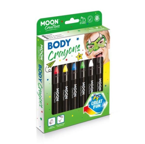 Moon Creations Body Crayons, Assorted Primary-Make up and Special FX-Jokers Costume Mega Store