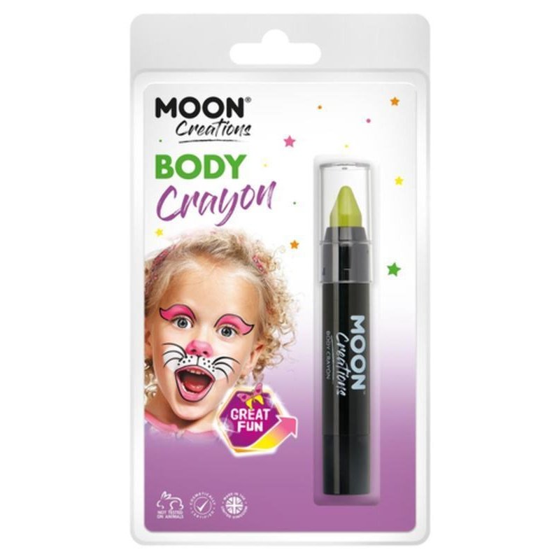 Moon Creations Body Crayons, Lime Green-Make up and Special FX-Jokers Costume Mega Store