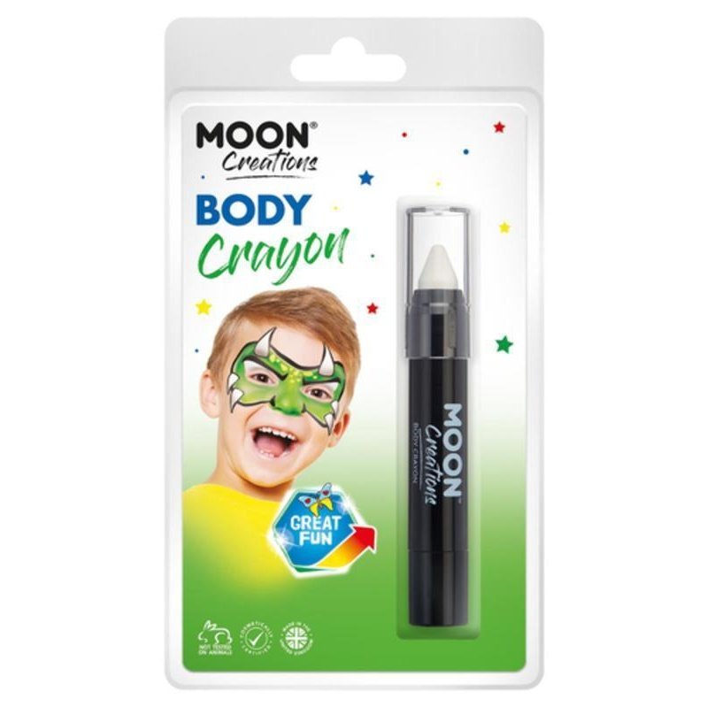 Moon Creations Body Crayons, White-Make up and Special FX-Jokers Costume Mega Store