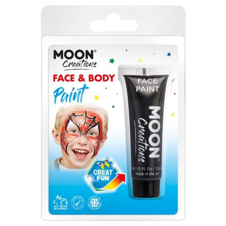 Moon Creations Face & Body Paint, Black-Make up and Special FX-Jokers Costume Mega Store