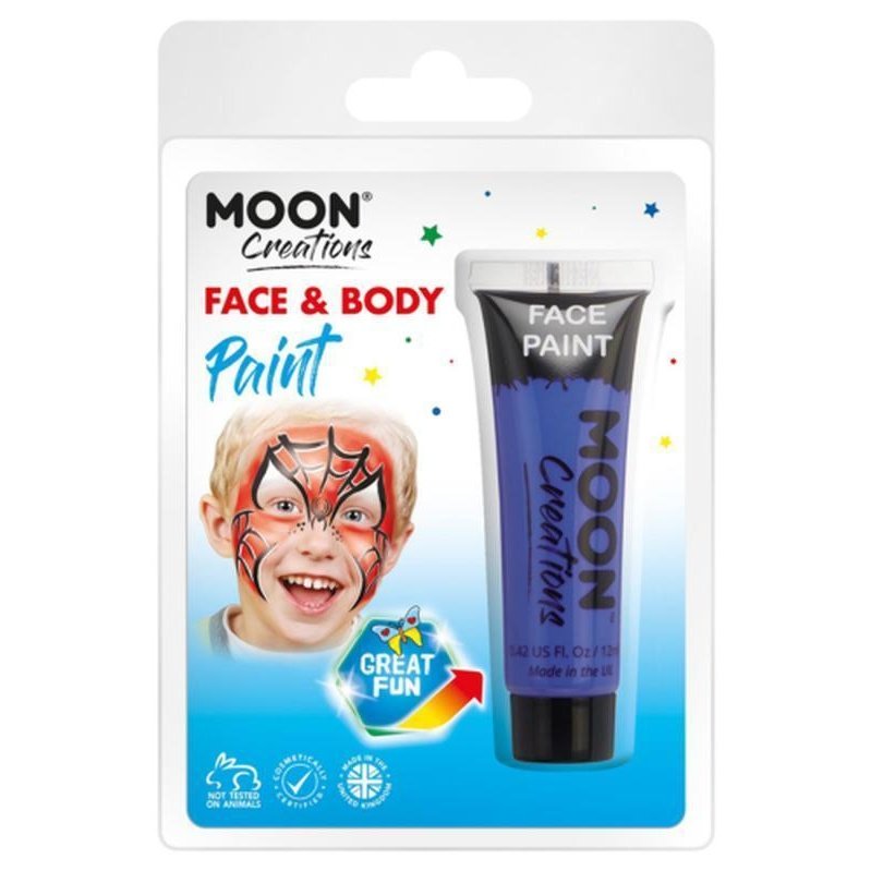Moon Creations Face & Body Paint, Dark Blue-Make up and Special FX-Jokers Costume Mega Store
