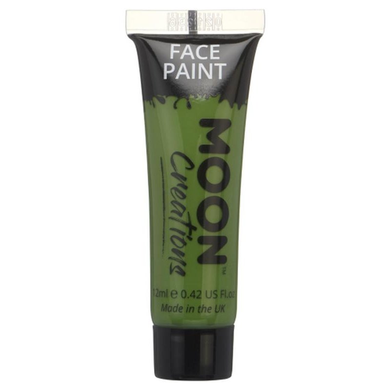 Moon Creations Face & Body Paint, Green-Make up and Special FX-Jokers Costume Mega Store