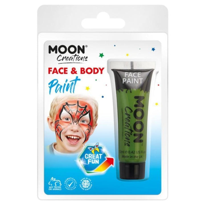 Moon Creations Face & Body Paint, Green-Make up and Special FX-Jokers Costume Mega Store