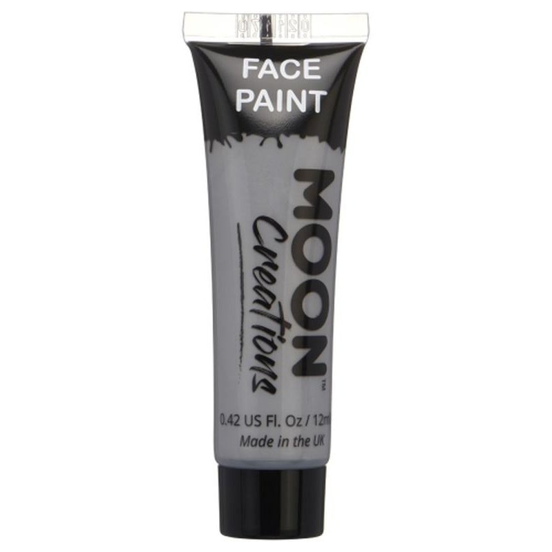 Moon Creations Face & Body Paint, Grey-Make up and Special FX-Jokers Costume Mega Store