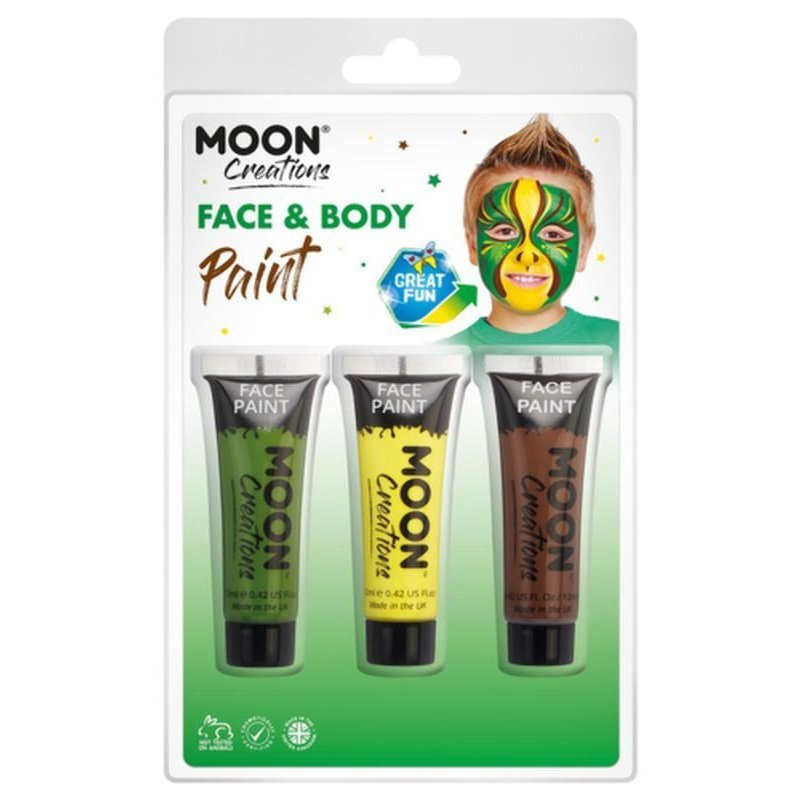 Moon Creations Face & Body Paint, Jungle-Make up and Special FX-Jokers Costume Mega Store