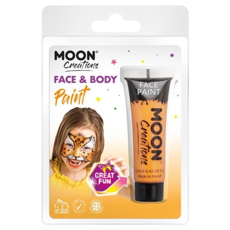 Moon Creations Face & Body Paint, Orange-Make up and Special FX-Jokers Costume Mega Store