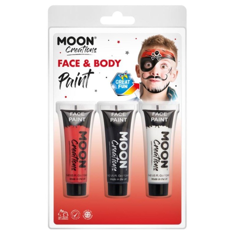 Moon Creations Face & Body Paint, Pirate-Make up and Special FX-Jokers Costume Mega Store