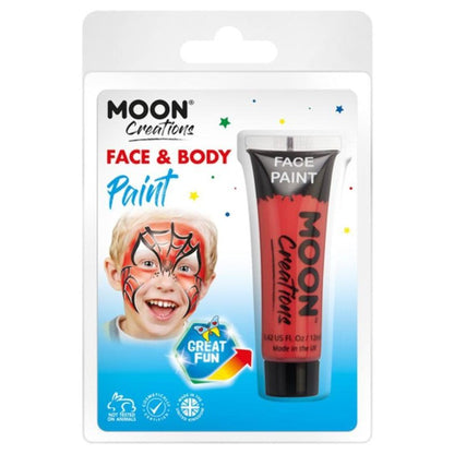 Moon Creations Face & Body Paint, Red-Make up and Special FX-Jokers Costume Mega Store