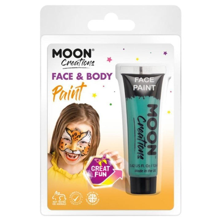 Moon Creations Face & Body Paint, Turquoise-Make up and Special FX-Jokers Costume Mega Store