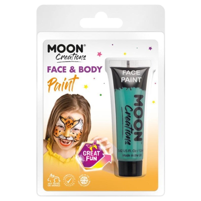 Moon Creations Face & Body Paint, Turquoise-Make up and Special FX-Jokers Costume Mega Store